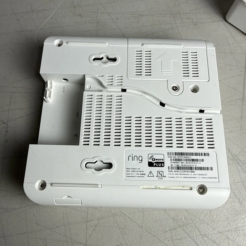 Ring Alarm Base Station - Gen 2 - Model 4HB1U9-0EN0 With Power Adapter